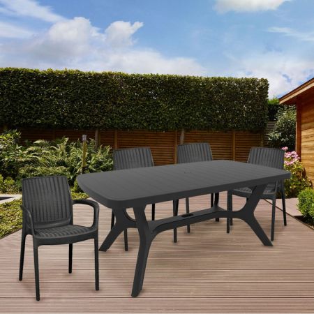 Curver Set mobilier de grădină Balimore 4+1, grafit [3]