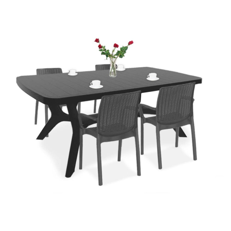 Produse temporar indisponibile - Curver Set mobilier de grădină Balimore 4+1, grafit