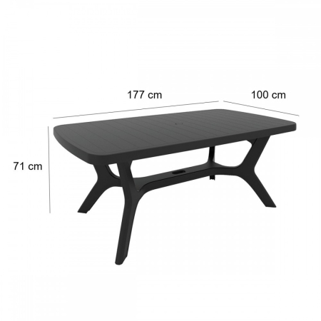 Curver Set mobilier de grădină Balimore 4+1, grafit [1]