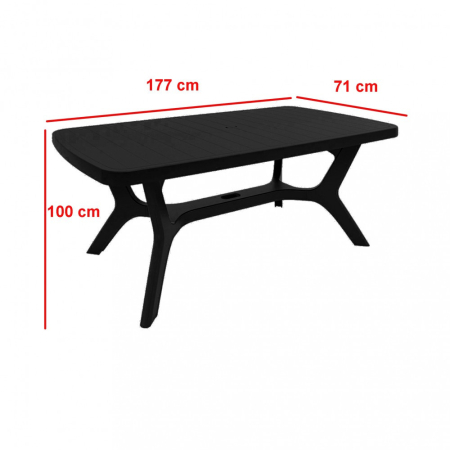 Curver Set de mobilier de grădină Baltorini 4+1 grafit [1]