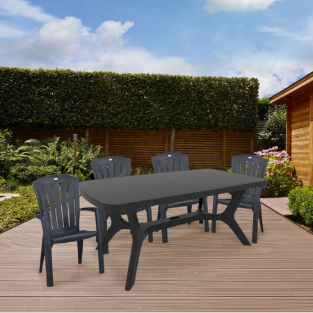 Curver Set de mobilier de grădină Baltorini 4+1 grafit [3]