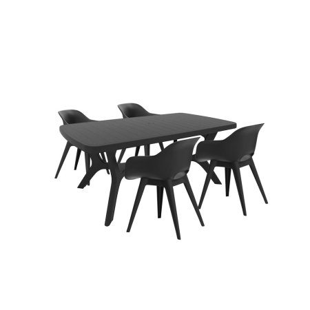Mobilier grădină - Curver Belur 4+1 set de mobilier de grădină grafit