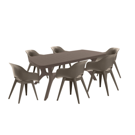 Produse temporar indisponibile - Curver Set mobilier de grădină Belur 6+1 cappuccino