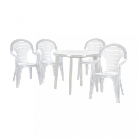 Produse temporar indisponibile - Curver Set mobilier de grădină Bonaire 4+1, alb