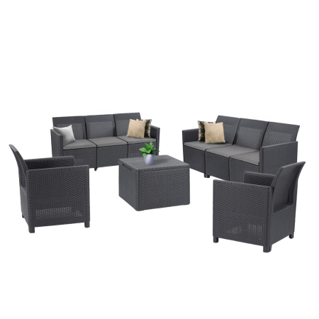 Set mobilier grădină - Curver Set mobilier de grădină Claire cu 8 locuri