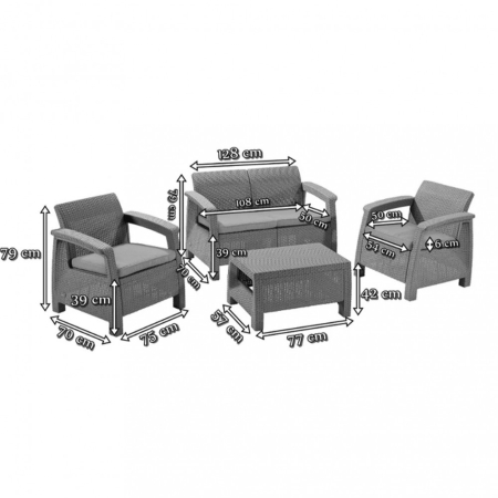 Curver Set mobilier de grădină Corfu [4]