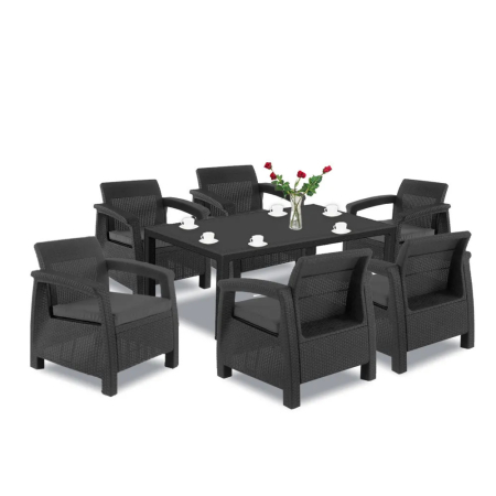 Set mobilier grădină - Curver Set mobilier de grădină Corfu Big Duo cu masă melodică