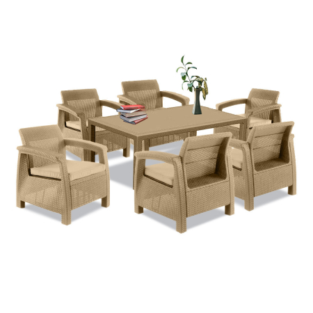 Set mobilier grădină - Curver Set mobilier de grădină Corfu Big Duo cu masă melodică