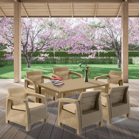 Curver Set mobilier de grădină Corfu Big Duo cu masă melodică [2]