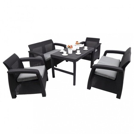 Set mobilier grădină - Curver Set mobilier de grădină Corfu Large Lyon 6 în 1