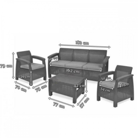 Curver Set mobilier de grădină Corfu Love duo [4]