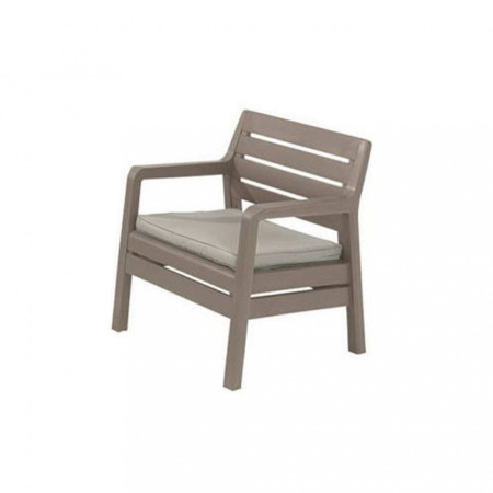 Curver Set mobilier de grădină Delano, cappuccino-nisip cu pernă [3]