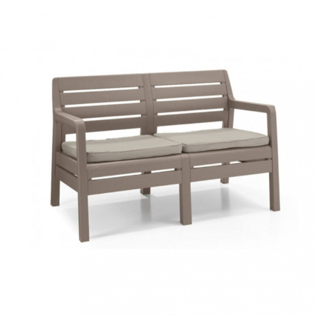 Curver Set mobilier de grădină Delano, cappuccino-nisip cu pernă [1]