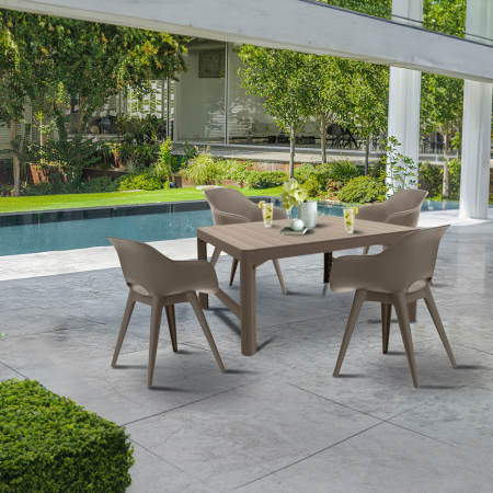 Curver Set mobilier de grădină Dina 4+1 cappuccino [1]