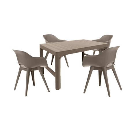 Produse temporar indisponibile - Curver Set mobilier de grădină Dina 4+1 cappuccino
