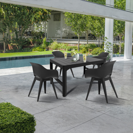 Curver Dina 4+1 set de mobilier de grădină grafit [1]