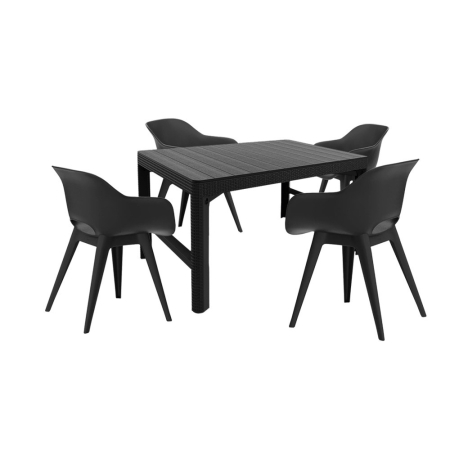 Mobilier grădină - Curver Dina 4+1 set de mobilier de grădină grafit