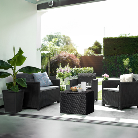 Curver Set mobilier de grădină Elodie cu masă cu perne [1]