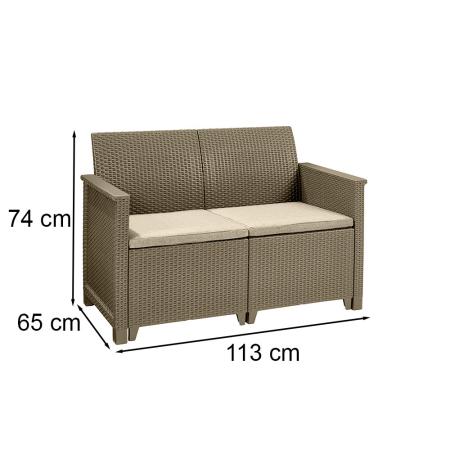 Curver Set mobilier de grădină Elodie cu masă cu perne [2]