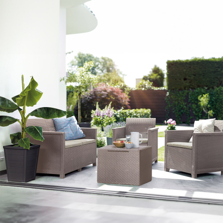 Curver Set mobilier de grădină Elodie cu masă cu perne [1]