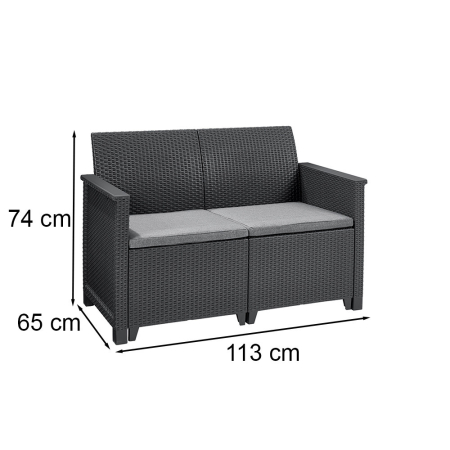 Curver Set mobilier de grădină Elodie cu masă cu perne [4]