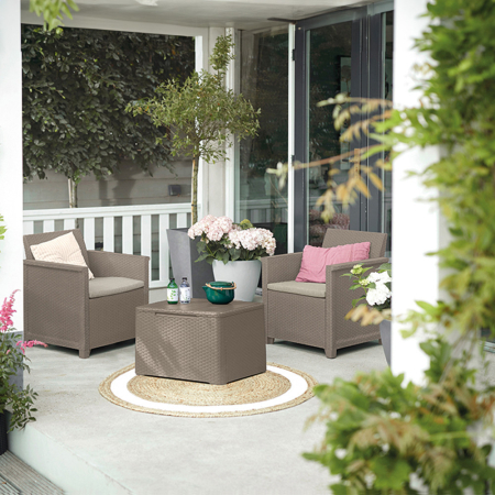 Curver Set mobilier de grădină Elodie pentru balcon cu masă cu perne [1]