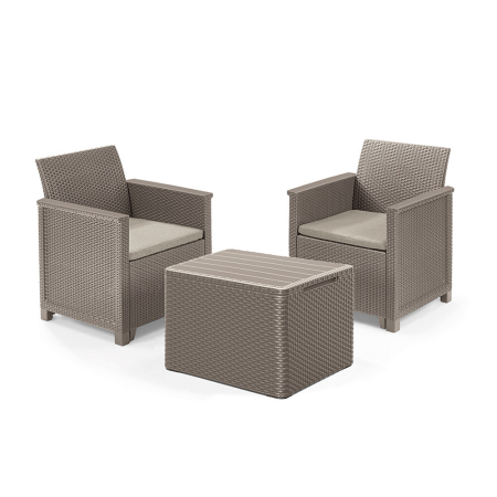 Mobilier grădină - Curver Set mobilier de grădină Elodie pentru balcon cu masă cu perne