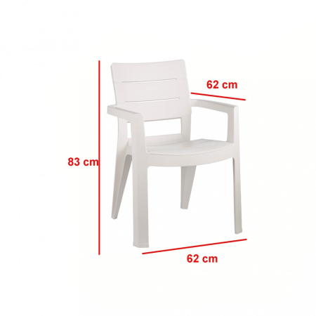 Curver Set mobilier de grădină Elsa 4+1, alb [2]
