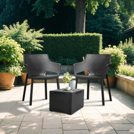 Curver Set mobilier de grădină Eva Balcony cu masă Vigo grafit [1]