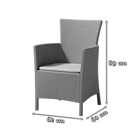 Curver Set mobilier de grădină Iowa Balcon cu masă Vigo grafit [2]