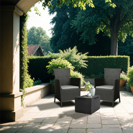 Curver Set mobilier de grădină Iowa Balcon cu masă Vigo grafit [1]