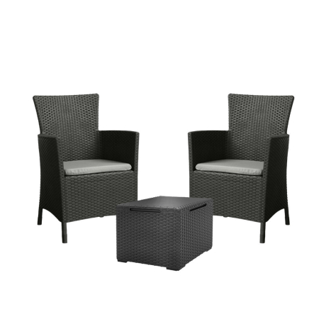 Set mobilier grădină - Curver Set mobilier de grădină Iowa Balcon cu masă Vigo grafit