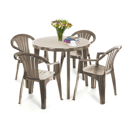 Produse temporar indisponibile - Curver Set mobilier de grădină Licilia 4+1 cappuccino