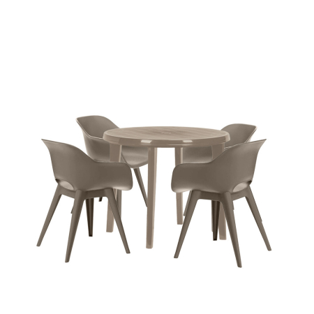 Produse temporar indisponibile - Curver Set mobilier de grădină Likola 4+1 cappuccino