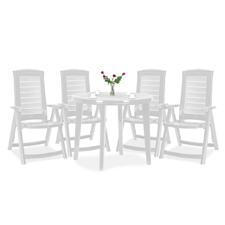 Produse temporar indisponibile - Curver Set mobilier de grădină Lisaro 4+1, alb