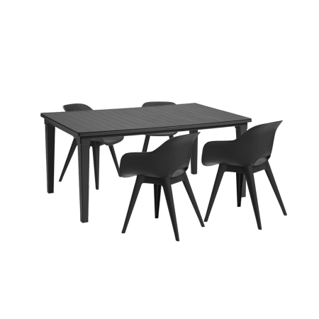 Produse temporar indisponibile - Curver Set de mobilier de grădină Mariett 4+1 grafit