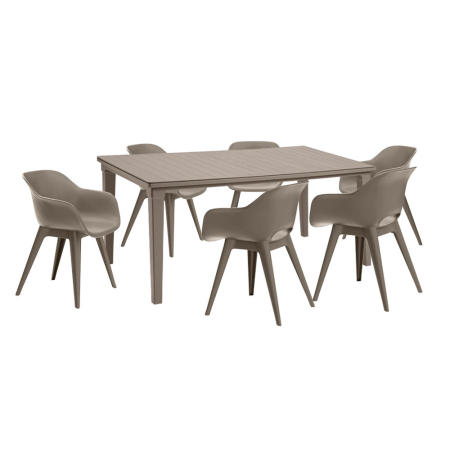 Produse temporar indisponibile - Curver Set mobilier de grădină Mariett 6+1 cappuccino