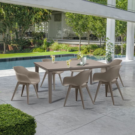 Curver Set mobilier de grădină Mariett 6+1 cappuccino [1]