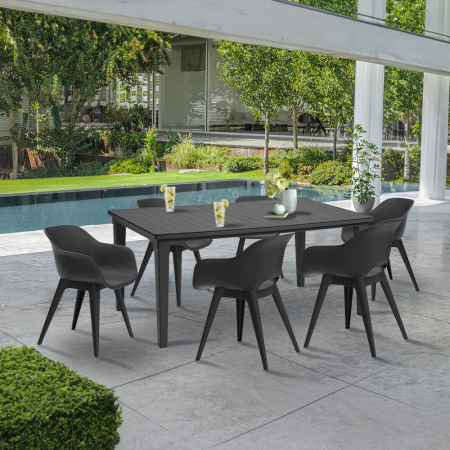 Curver Set de mobilier de grădină Mariett 6+1 grafit [1]