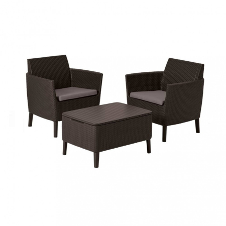 Produse temporar indisponibile - Curver Set mobilier de grădină pentru balcon Salemo, 2 fotolii cu măsuță