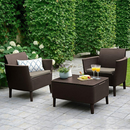 Curver Set mobilier de grădină pentru balcon Salemo, 2 fotolii cu măsuță [2]