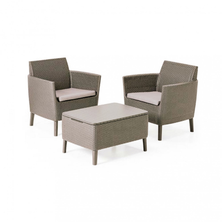 Produse temporar indisponibile - Curver Set mobilier de grădină pentru balcon Salemo, 2 fotolii cu măsuță