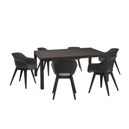 Produse temporar indisponibile - Curver Set de mobilier de grădină Romy 6+1 grafit