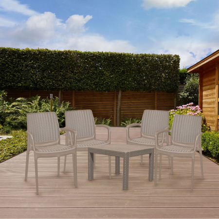 Curver Rosali 4+1 set de mobilier de grădină cappuccino [3]