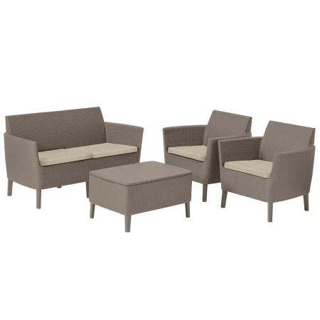 Produse temporar indisponibile - Curver Salemo Big duo set de mobilier de grădină cappuccino