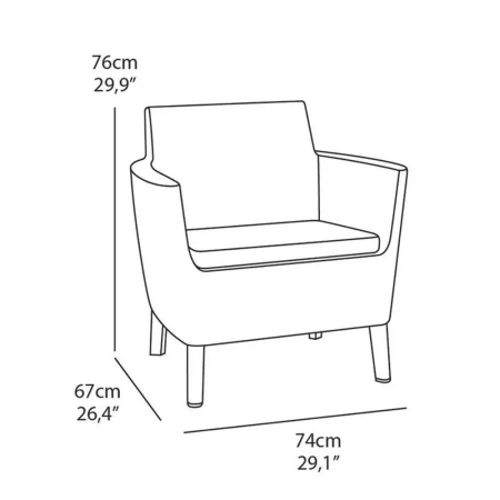 Curver Salemo Big II duo set de mobilier de grădină cappuccino [9]