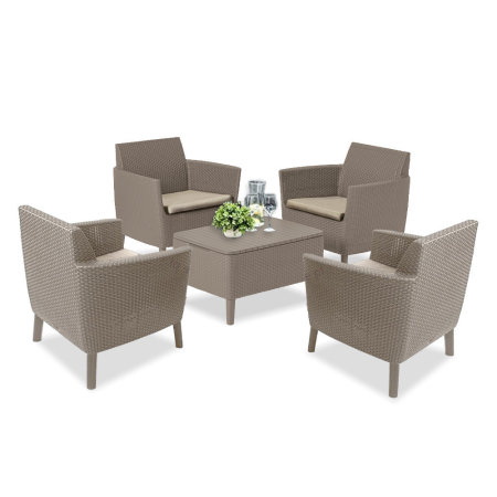 Produse temporar indisponibile - Curver Salemo duo set de mobilier de grădină cappuccino
