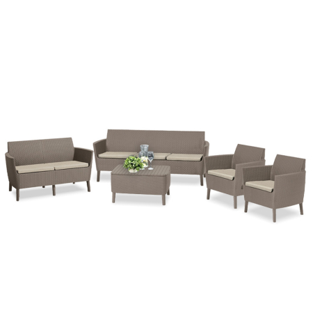 Produse temporar indisponibile - Curver Salemo Max duo set de mobilier de grădină cappuccino