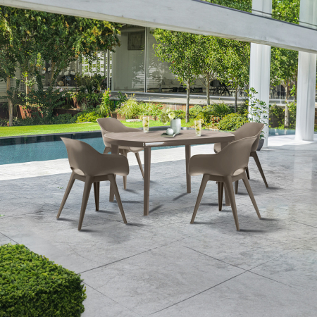 Curver Vira 4+1 set de mobilier de grădină cappuccino [1]