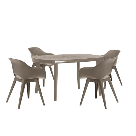 Produse temporar indisponibile - Curver Vira 4+1 set de mobilier de grădină cappuccino